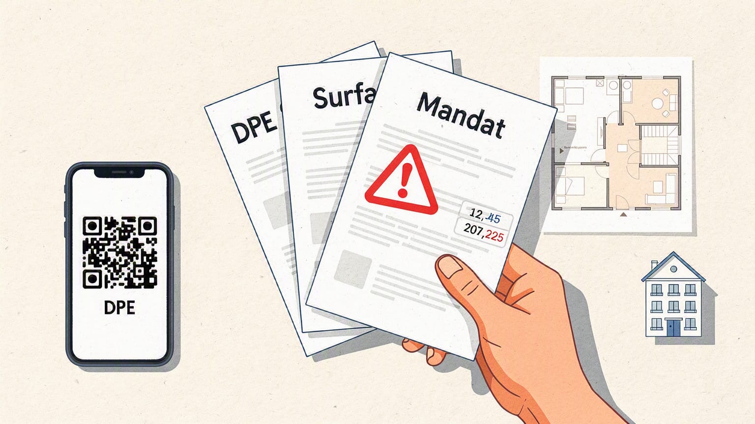 DPE : quand joindre une attestation de surface pour éviter un dossier fragile